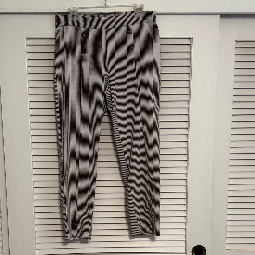 Women’s Striped Black and White Pants